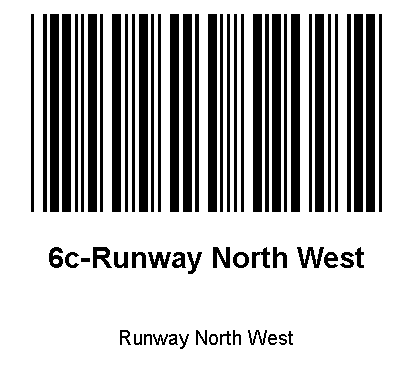 Example location barcode label showing barcode, location name, and area description