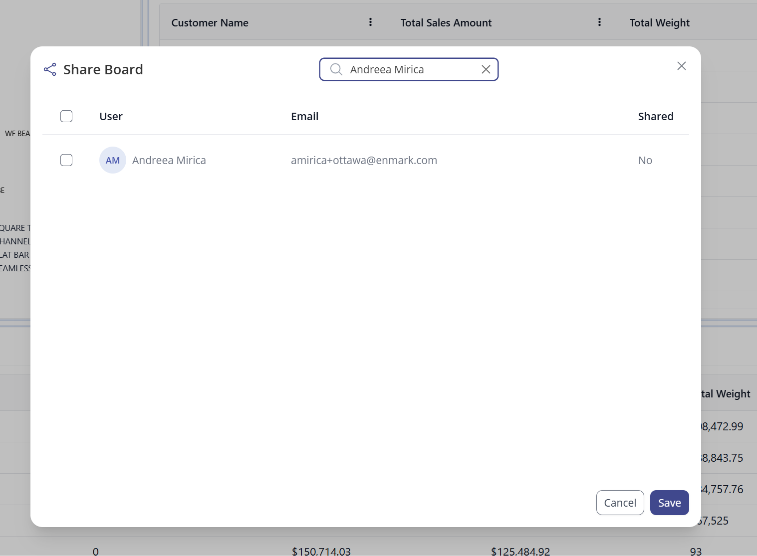 Share icon on the AI Board action bar in context